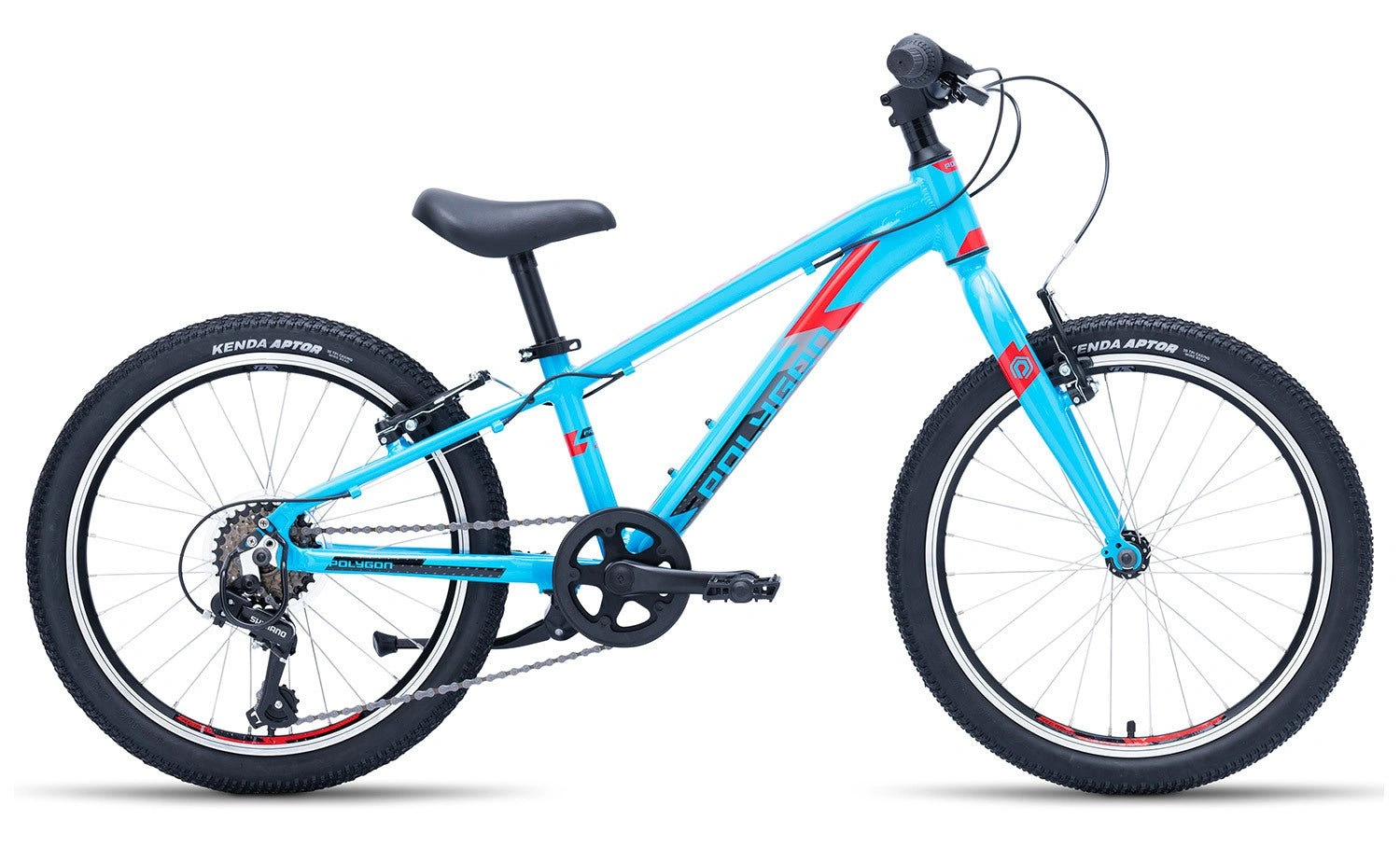 ¡Bicicleta ligera Polygon Premier 20 Azul Claro para niños! Diversión y aventura aseguradas, diseño ultraligero para jóvenes exploradores.