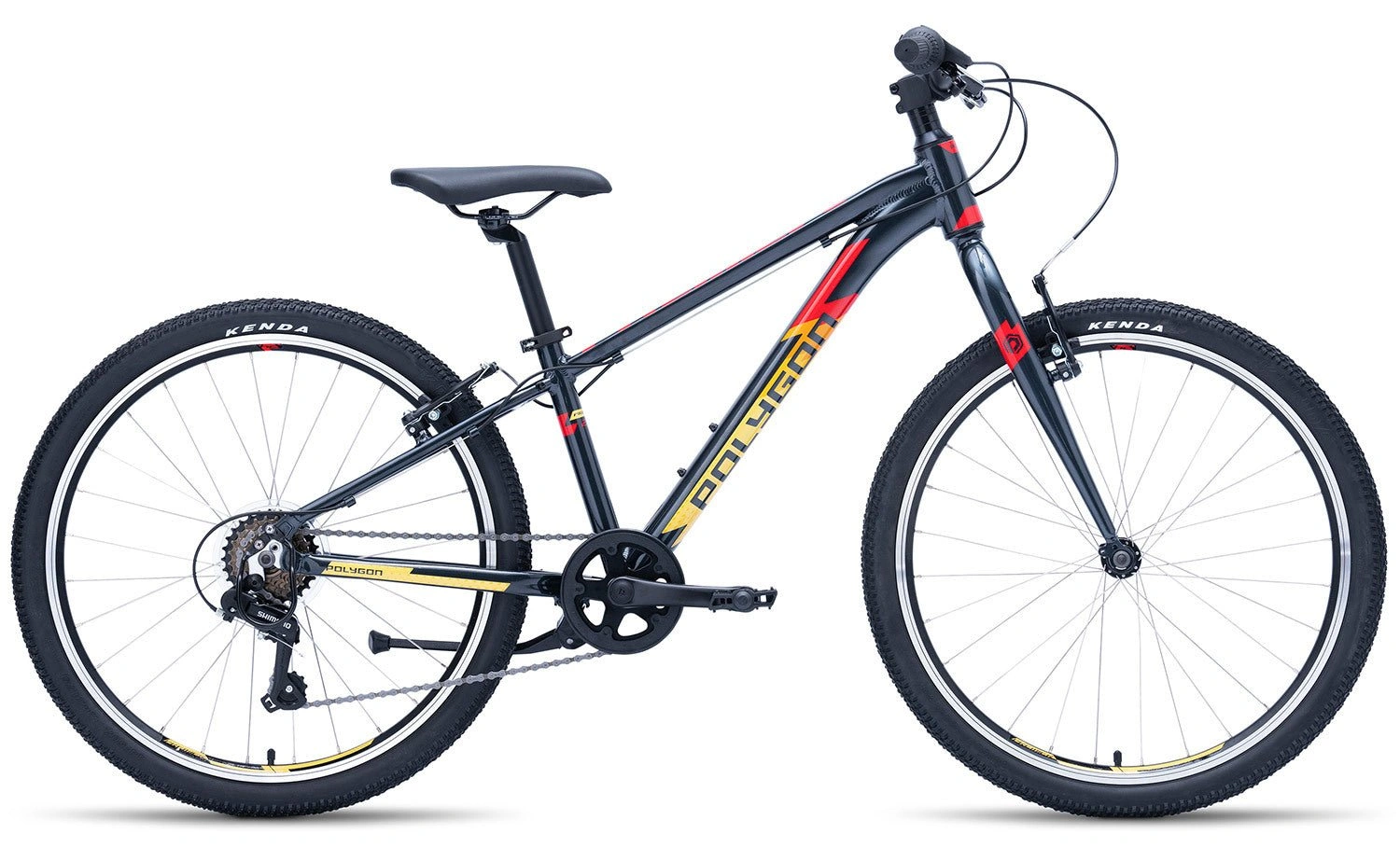 Polygon Premier 24 Ultralight para niños: ¡Negro carbón, aventura ligera y pura diversión!